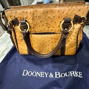 Dooney and Bourke Italian Ostrich Leather over the Shoulder Bag /Non Smoking Hm